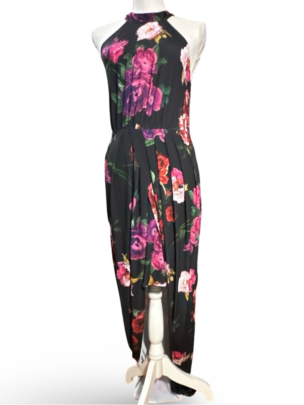 VENUS Floral Halter Neck Tulip Hem Maxi Dress - XS - Picture 4 of 15